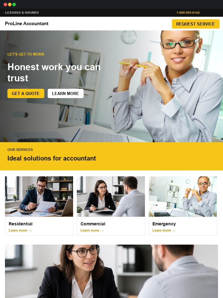 Bold yellow CTA